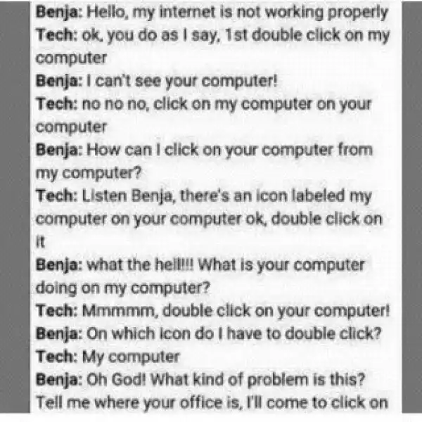 Lmao!! See What Happens When Teaching An Amateur How To Use A Computer [See Photo]